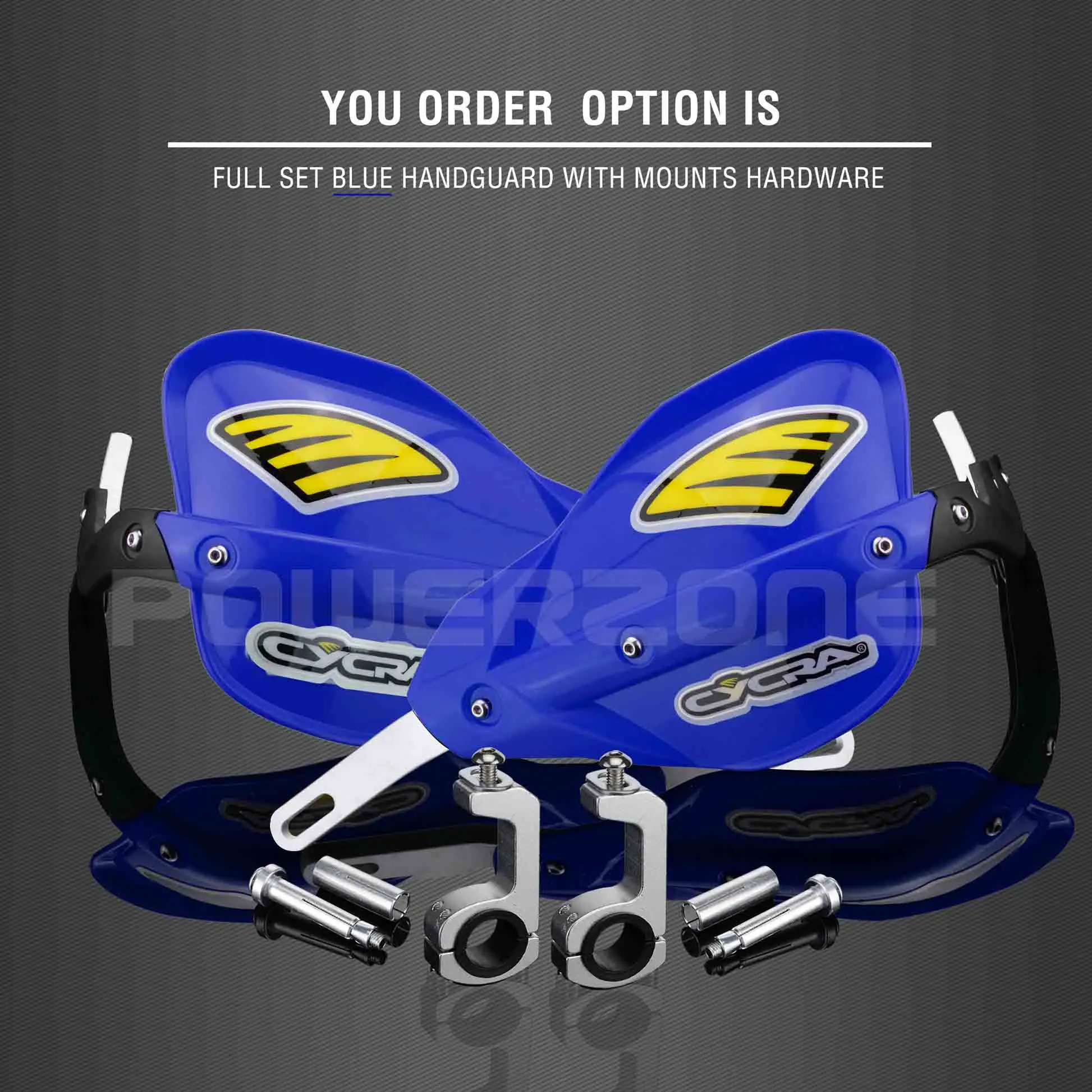 Full set Blue Powerzone Мотоцикл Байк ATV Руль рукавицы для KTM ADV EXC Enduro Husqvarna FE TE WRF CRF YZF rmz KXF KLX - Цвет: Full set Blue