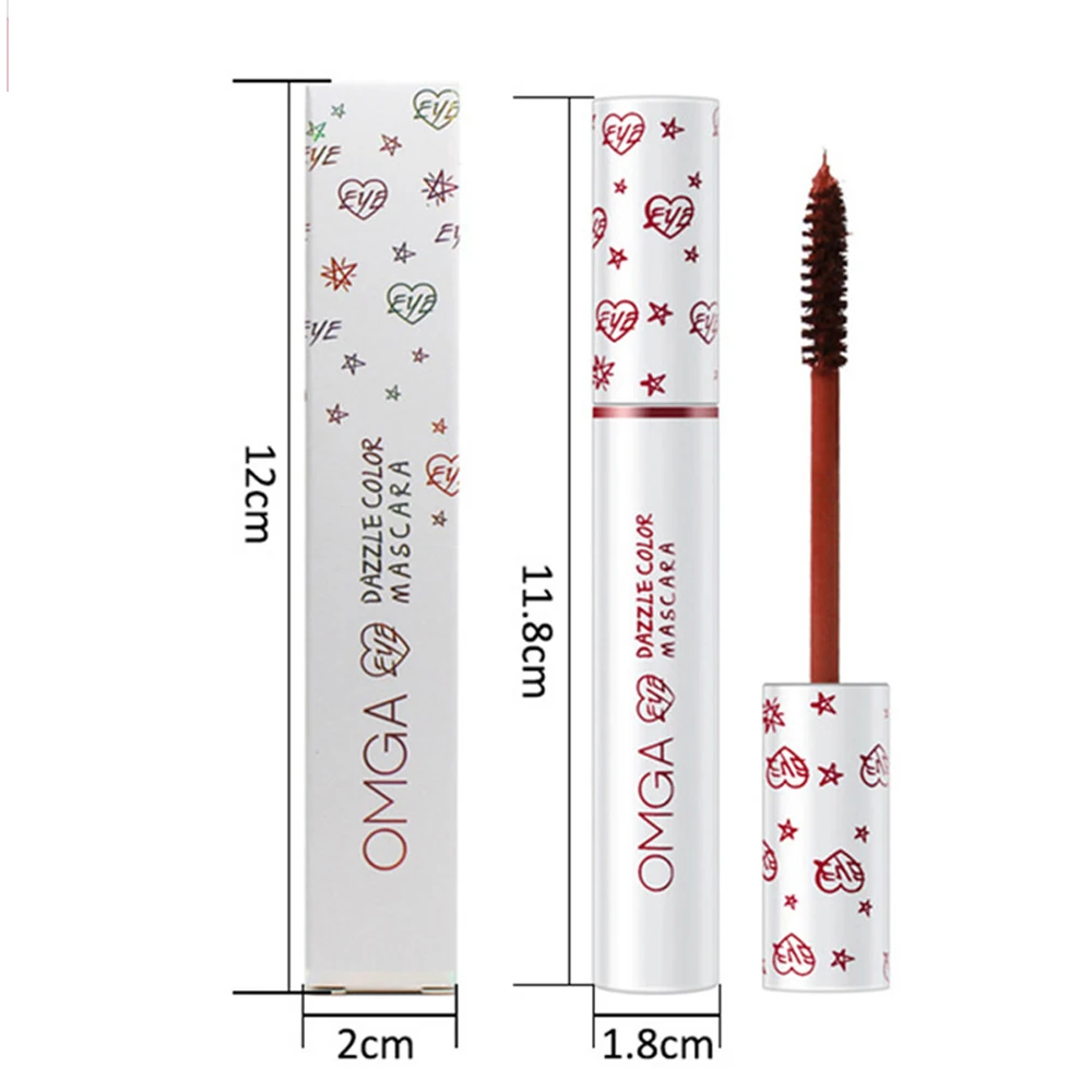 1Pc Professional Makeup Color Mascara Waterproof Fast Dry Eyelashes Curling Lengthening Eye Lashes Blue Green |