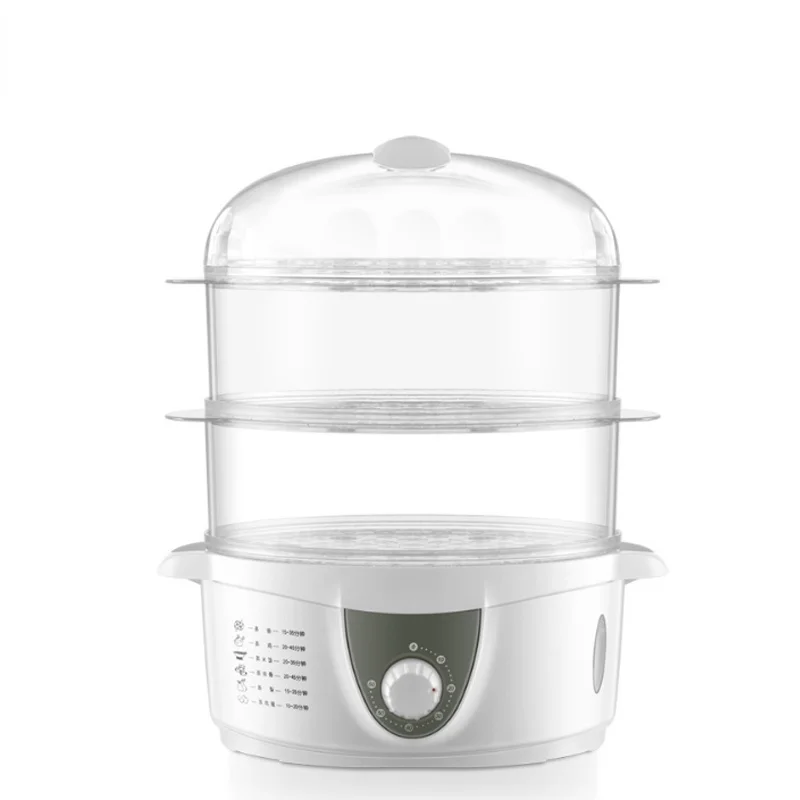 

3 layer Household Electric Steamer Food Cooker Steamed Egg 6 Gear Timer Boiler Breakfast Machine Automatic Power Off