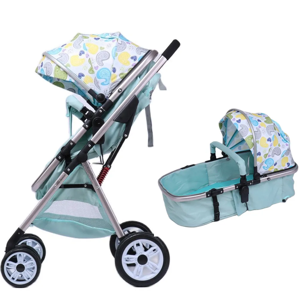 Baby Stroller 2 in 1 High Landscape Portable Travel Baby Carriage Folding Prams Lightweight two Way Puchair Newborn