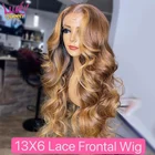 Парик 13X6 из Натуральных Человеческих Волос Медово-блонд длиной 30 дюймов длиной 4x4