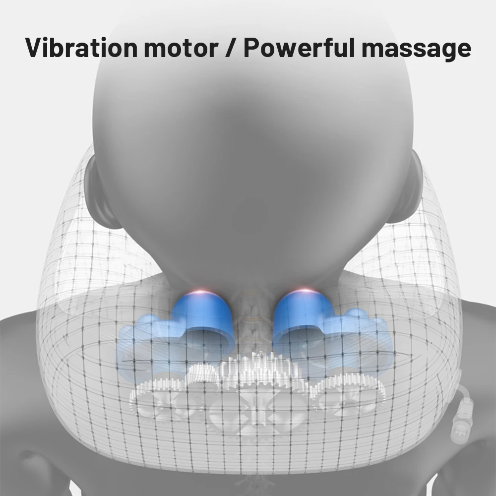 Массажер U образный электрический для шеи многофункциональный портативный