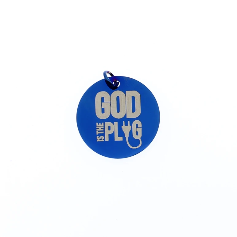 Ladyfun Подвеска из нержавеющей стали God is the Plug подвеска шармы 25 мм 20 шт./лот|Шармы| |