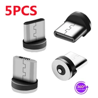 meuyag 360 rotation type c micro usb magnetic charger plug connector for mobile phone replacement parts charging cable adapter