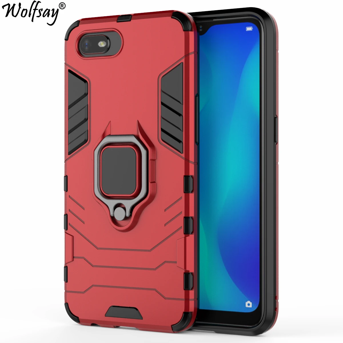 Чехол Wolfsay для OPPO Realme C2 автомобильный держатель A1K Жесткий из поликарбоната и