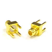 1pc mmcx male plug rf coax connector pcb mount solder post straight goldplated new wholesale welding terminal