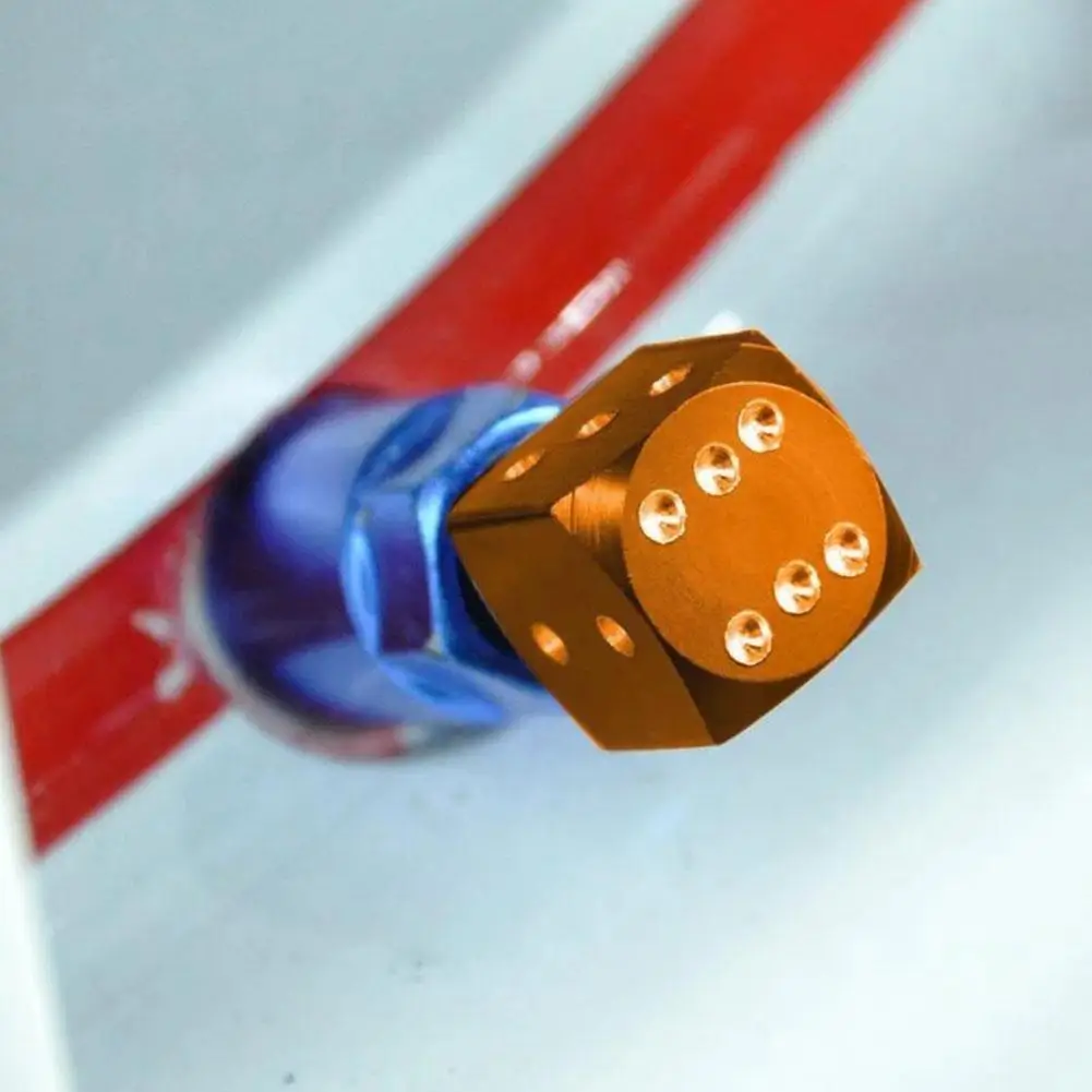 

4Pcs/Set Aluminum Alloy Car-styling AUTO Dice Dust Tire Motorcycles Caps Car Valve Dust Valve Cars Electric Cap A5Q8