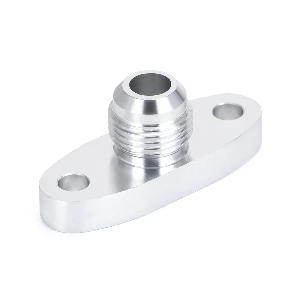 Бесплатная доставка Серебро для слив масла из турбины фланец 10AN GT40 GT42 GT45 GT47 GT55 T3/T4