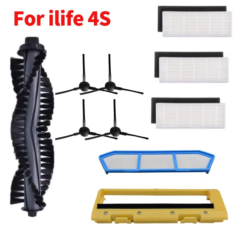 

Основные роликовая щетка пыли HEPA фильтр, боковая щетка Швабра для ILIFE A4s робот-пылесос Chuwi ilife A4s запасные Запчасти аксессуары