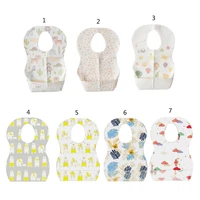 10pcs disposable baby bibs adjustable weaning bibs for travelling cute baby clothing protector for baby boys and girls