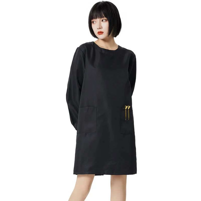 

Barber Shop Apron Hairdresser Work Clothes Hair Salon Smock Perm Dyeing Coat Assistant Loose Clothing