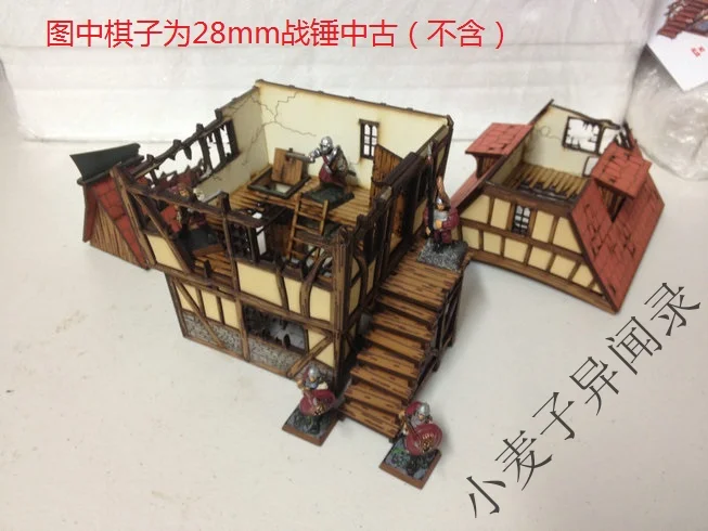 3 этажный дом Gloomhaven церковная война настольные игры молоток PP Infinity TRPG настольная панель RPG лазерная резка липа деревянная