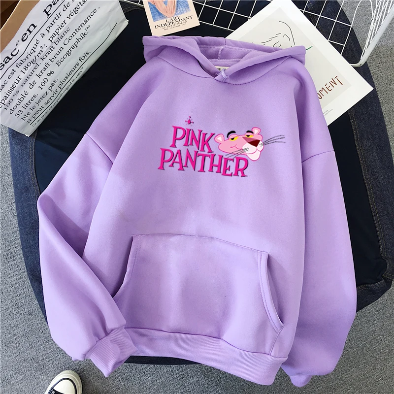 Purple Shellsuning Printed Hoodies Women Korean Autumn Winter Fleece Hooded Pink White Soft Sweatshirts Harajuku Funny Kawaii Clothing - Цвет: Purple