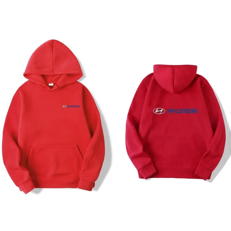

2021 Spring Autumn New Fashion Hyundai Logo Men's Solid Color Casual Hoodie Print Sweatshirt Top lounge wear hoodie