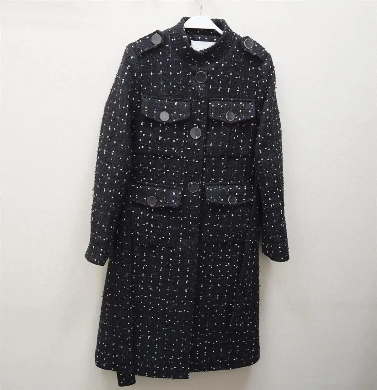 

Spring and Autumn Women's Fashoin Woolen Coat Vintage Style Long Coat
