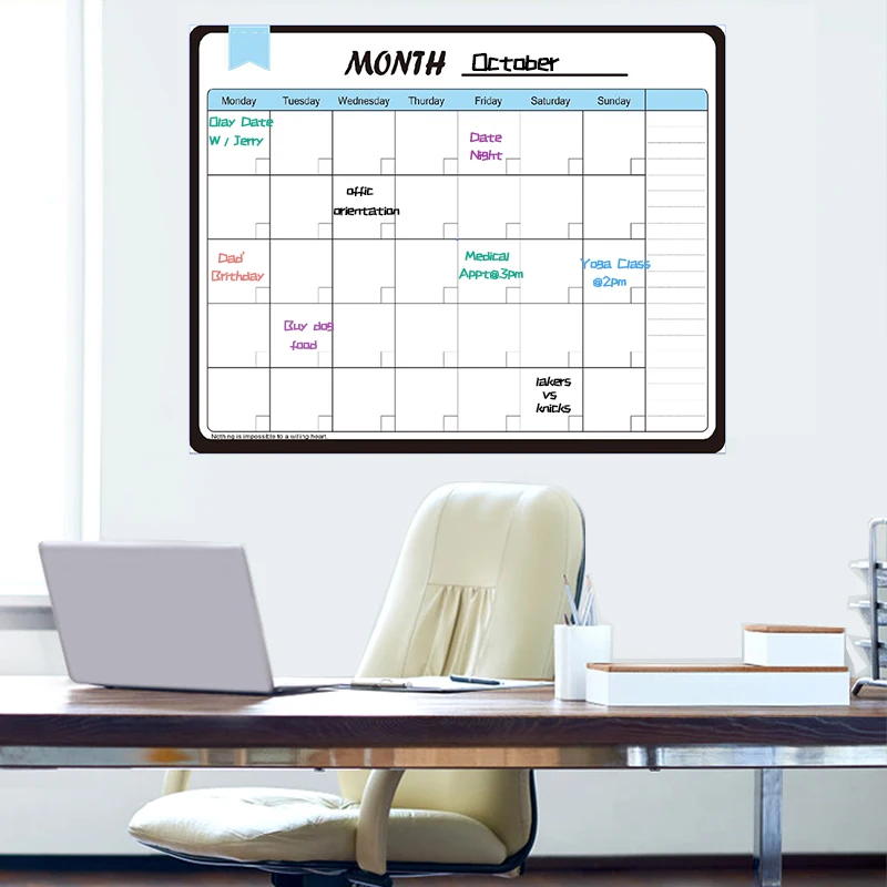 Magnetic Whiteboard Weekly Monthly Planner Calendar Sadhu Board for Note  Fridge Stickers Erasable Dry Erase Blackboard for Wall images - 6