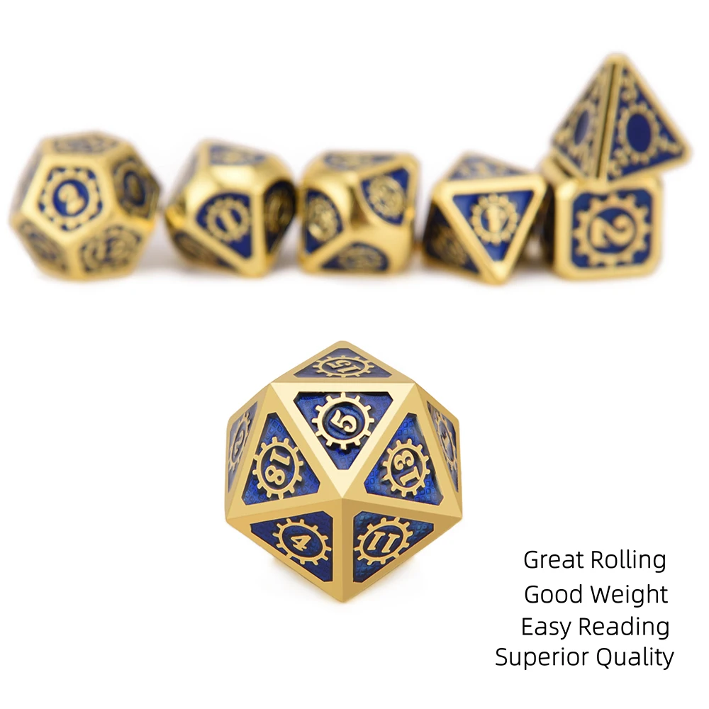 Механические игральные кости для настольных игр RPGs 7 шт./компл. металлические со