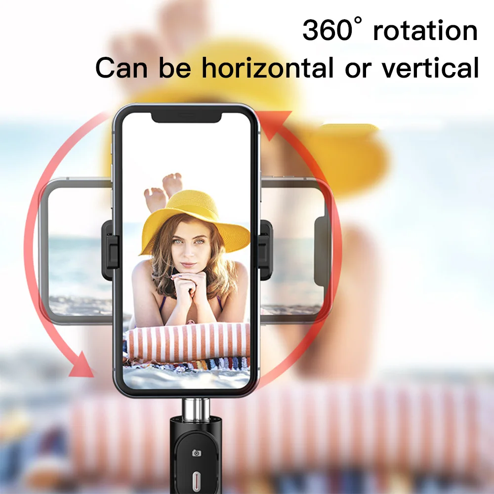 Селфи-палка 3 в 1 P60 складная с поворотом на 360 градусов поддержкой Bluetooth для iOS и