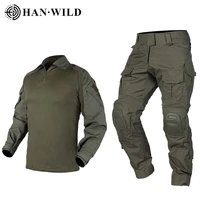 hunting pants g3 suit tactical military uniform multicam forces suit 2021 combat shirt pants tactics airsoft militaire with pads