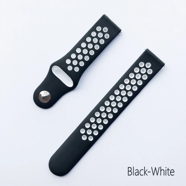 Мягкий силиконовый ремешок для Garmin Vivoactive3 3, тренировочный браслет Vivomove HR, умный Браслет для Forerunner 645, Высококачественный Браслет - Цвет: BlueWhite
