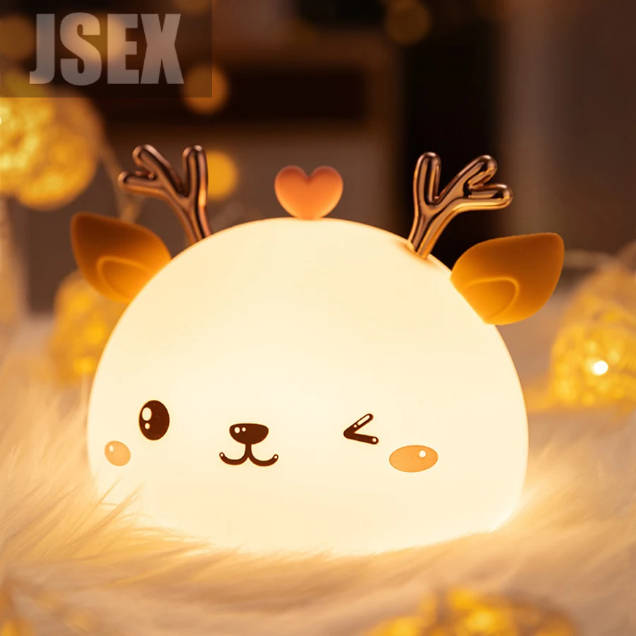 Силиконовый ночник с датчиком касания Перезаряжаемый USB-ночник в виде кошки