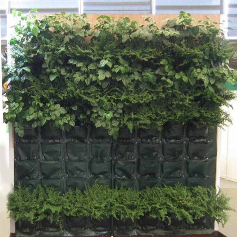 18 карманов Вертикальные садовые настенные цветочные горшки подвесные для