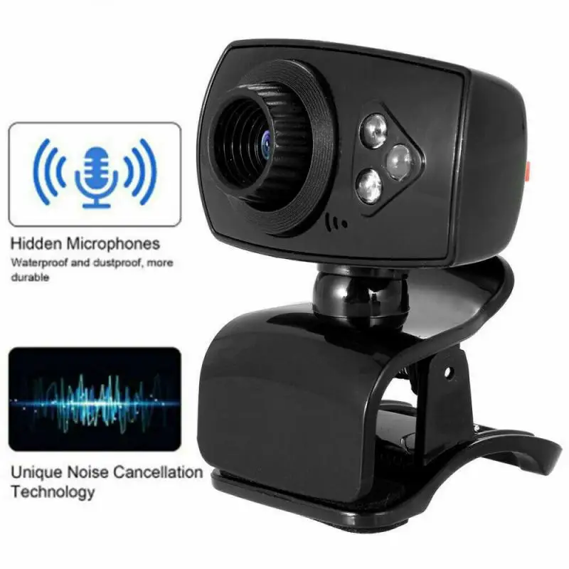 

2020 NEW Full HD Net Class Teaching webcams 50MP Webcam USB 3 LED Video Camera with Microphone for PC Laptop Clip-on