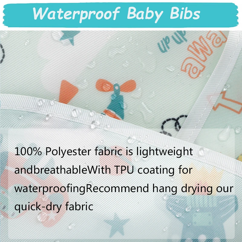 Детские нагрудники из ТПУ 1 шт. водонепроницаемые для кормления моющиеся модные