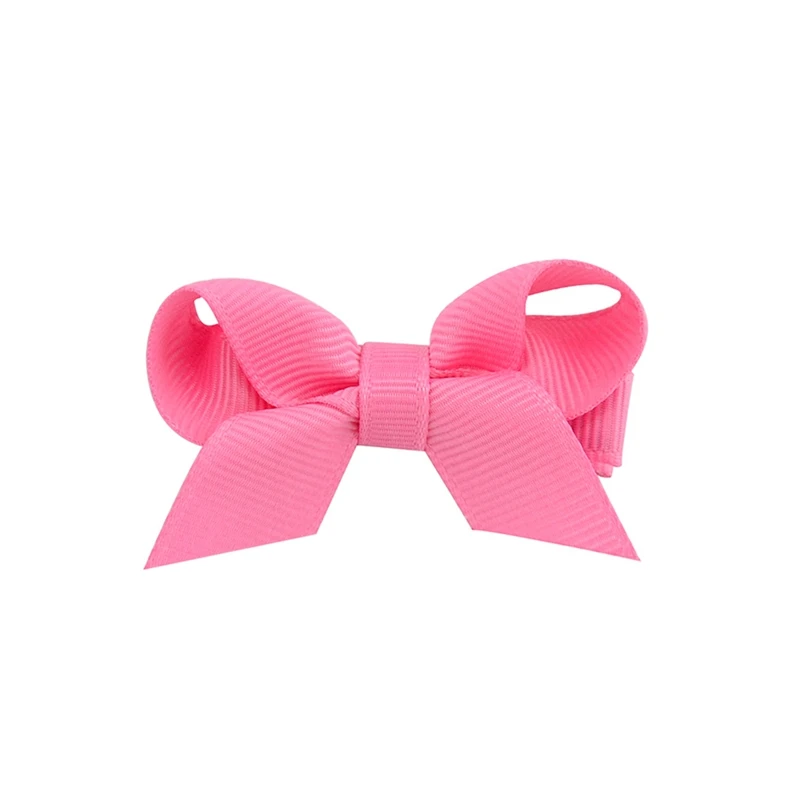 

2020 New 20 Pcs Kids Girls Small Safety Solid Ribbon Bow Hair Clip Whole Wrapped Hairpins