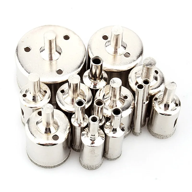 

15pcs/set Diamond Glass Hole Opener Diamond-coated Drill Set Marble Glass Ceramic Drill Bit Set for 6mm -50mm Power Tools