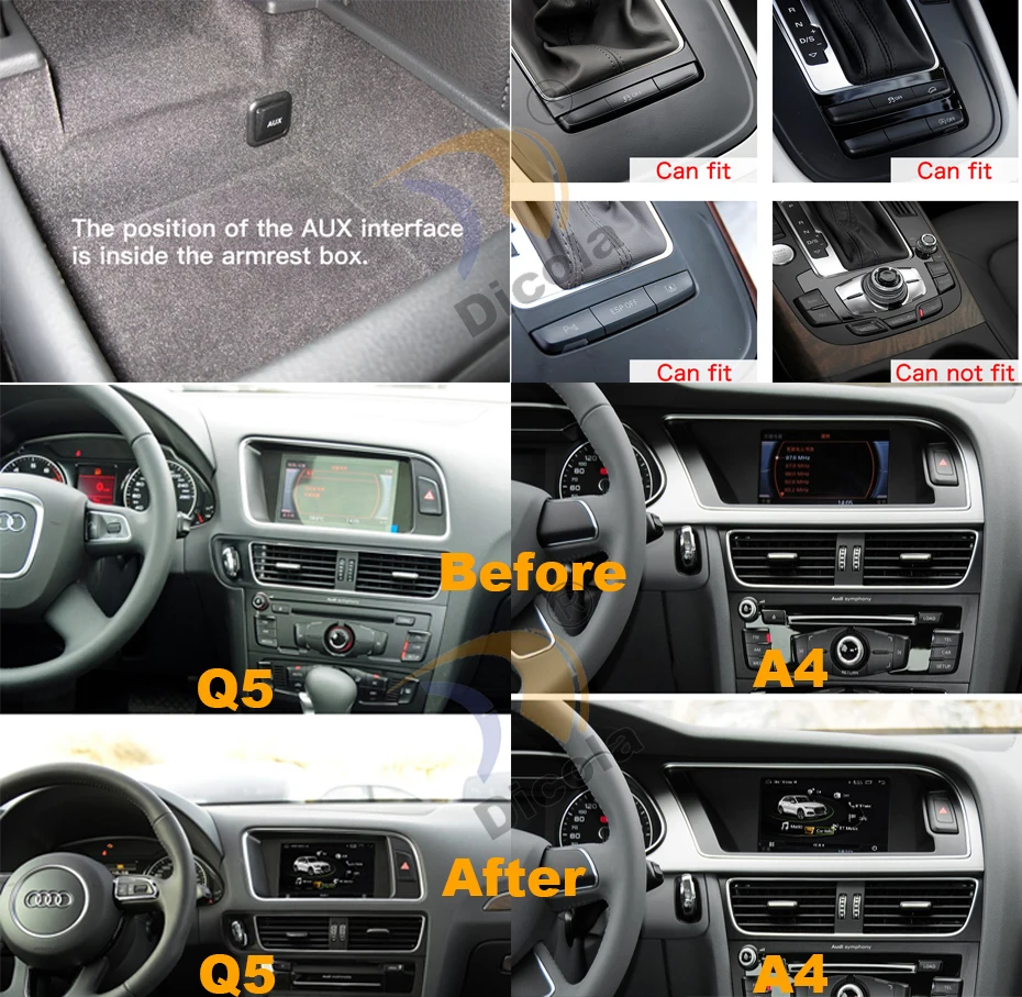 PX6 4+ 32G Android 9 Автомобильный мультимедийный плеер для AUDI A4(2008- B8) Q5(2010-) Bluetooth " gps навигация Wifi 4G DAB DVR OBD