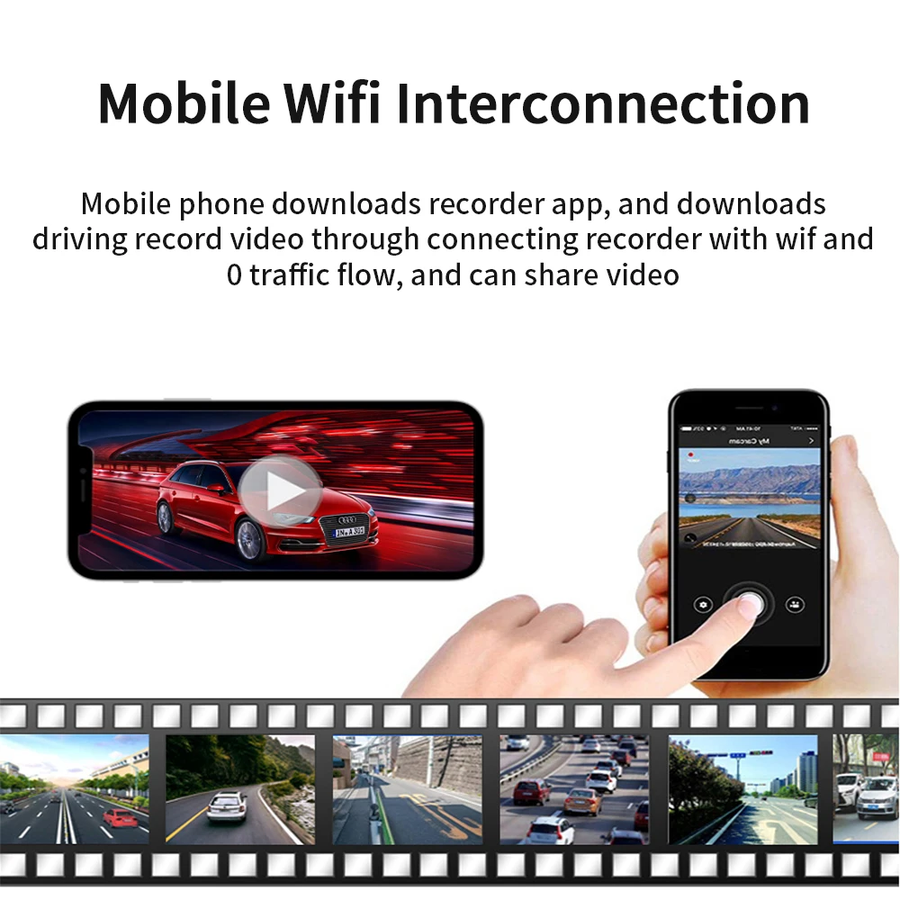 dashcam fhd 1080p registrator hidden mini mobile phone wifi direct connection 170 wide angle dual lens night vision car dvr free global shipping