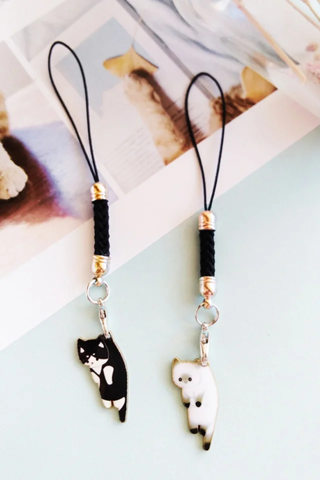 

Cute Cat Girls Smart Phone Strap Lanyards for IPhone/Samsung/Xiaomi/Huawei Mobile Phone Strap Key Hang Rope Phone Charm Decor