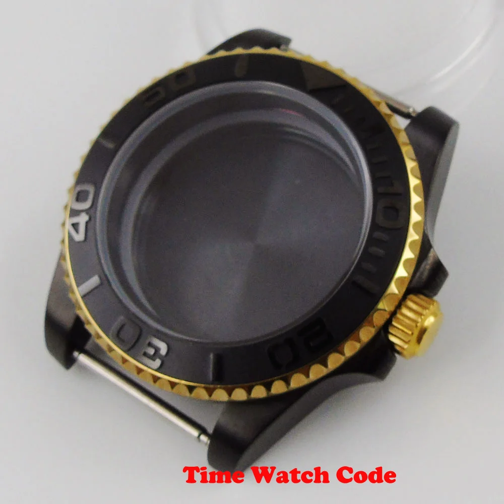 Полностью черная 40 миллиметровая фотография с покрытием из PVD для NH35 NH36