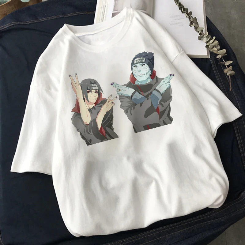Y2k забавные женские футболки модные летние Kawaii Itachi женская одежда в стиле