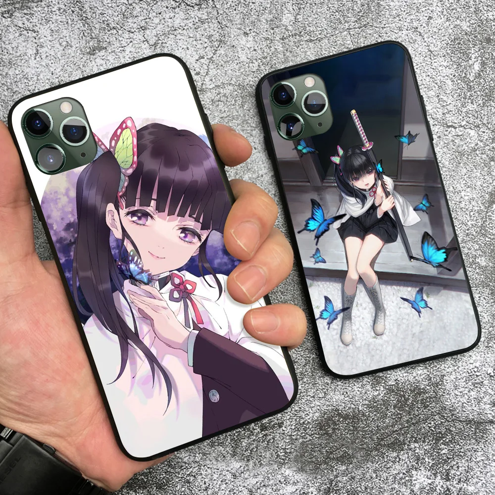 Мягкий силиконовый чехол для телефона Kanao Tsuyuri Kimetsu no Yaiba anime iPhone SE 6 6s 7 8 Plus X XR XS 11 12