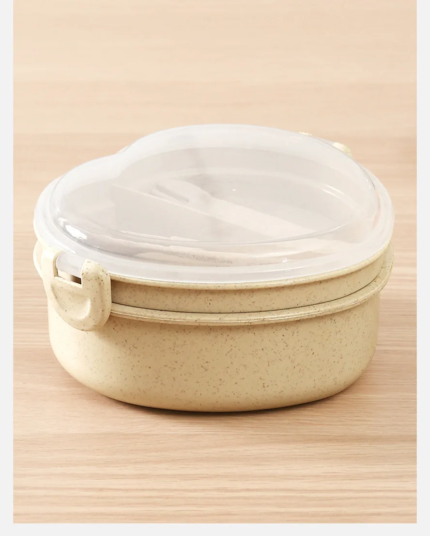 Коробка для еды Bento в форме сердца двухслойная коробка обеда с крышкой студентов
