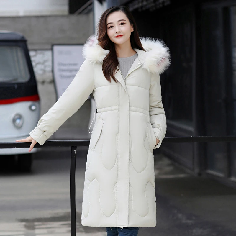 Женская парка с капюшоном зима 2019 длинная куртка большой размер 4XL женский