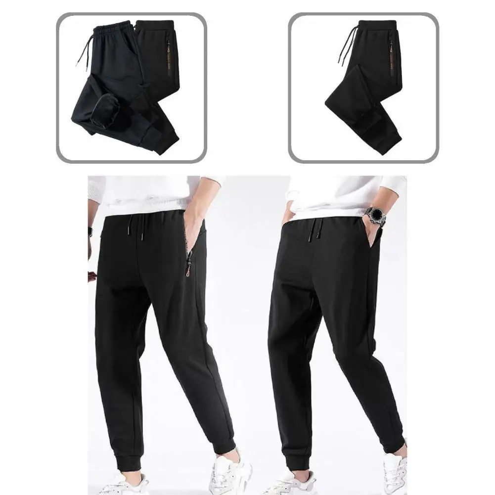 

Мужские брюки, мужские брюки, Теплые повседневные ветрозащитные однотонные брюки