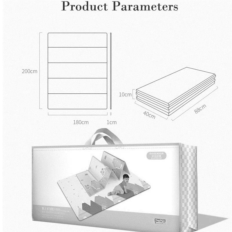 Водонепроницаемый детский игровой коврик для пола, складывающийся домашний декор, двусторонний коврик из пены для ползания детей, ковер для игр и игровой коврик.
