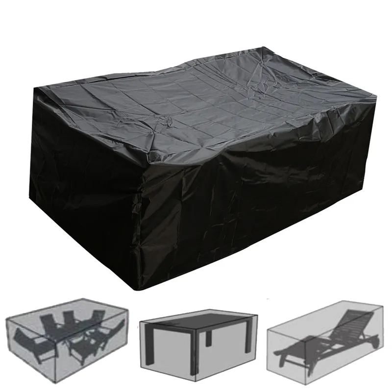 

Outdoor Garden Furniture Rain Cover Waterproof Oxford Wicker Sofa Protection Set Garden Patio Rain Snow Dustproof Black Covers