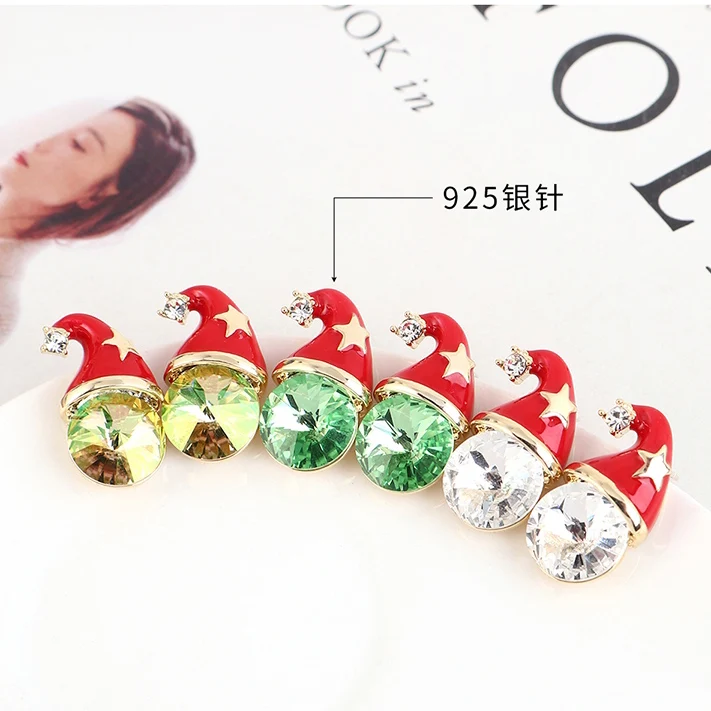Романтический дизайн кристаллами от Сваровски на Рождество серьги для женщин
