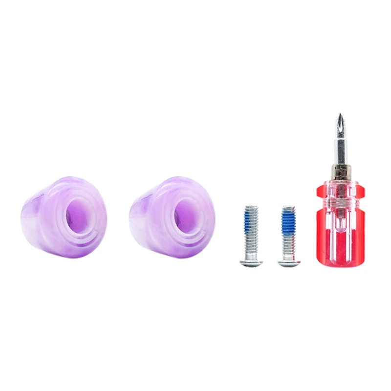 

PU Roller Skate Toe Stoppers with Bolts & Screw Driver 82A Roller Skate Brake Jam Plugs Replacement Skate Accessories