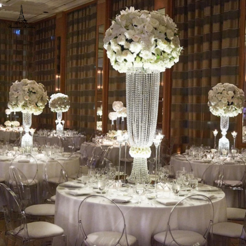 38 дюймов высокий прозрачный кристаллический Цветочный Стенд для цветочной