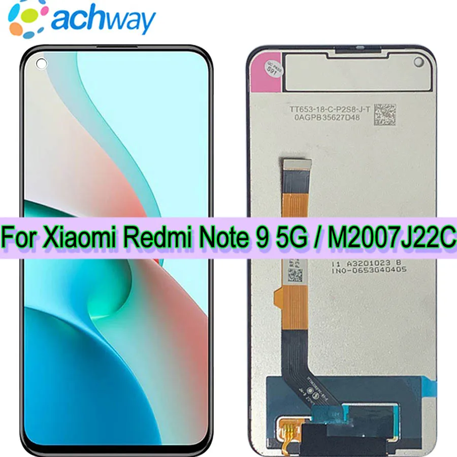 6 53 &quotоригинальный для Xiaomi Redmi Note 9 5G ЖК-дисплей с сенсорным экраном дигитайзер в