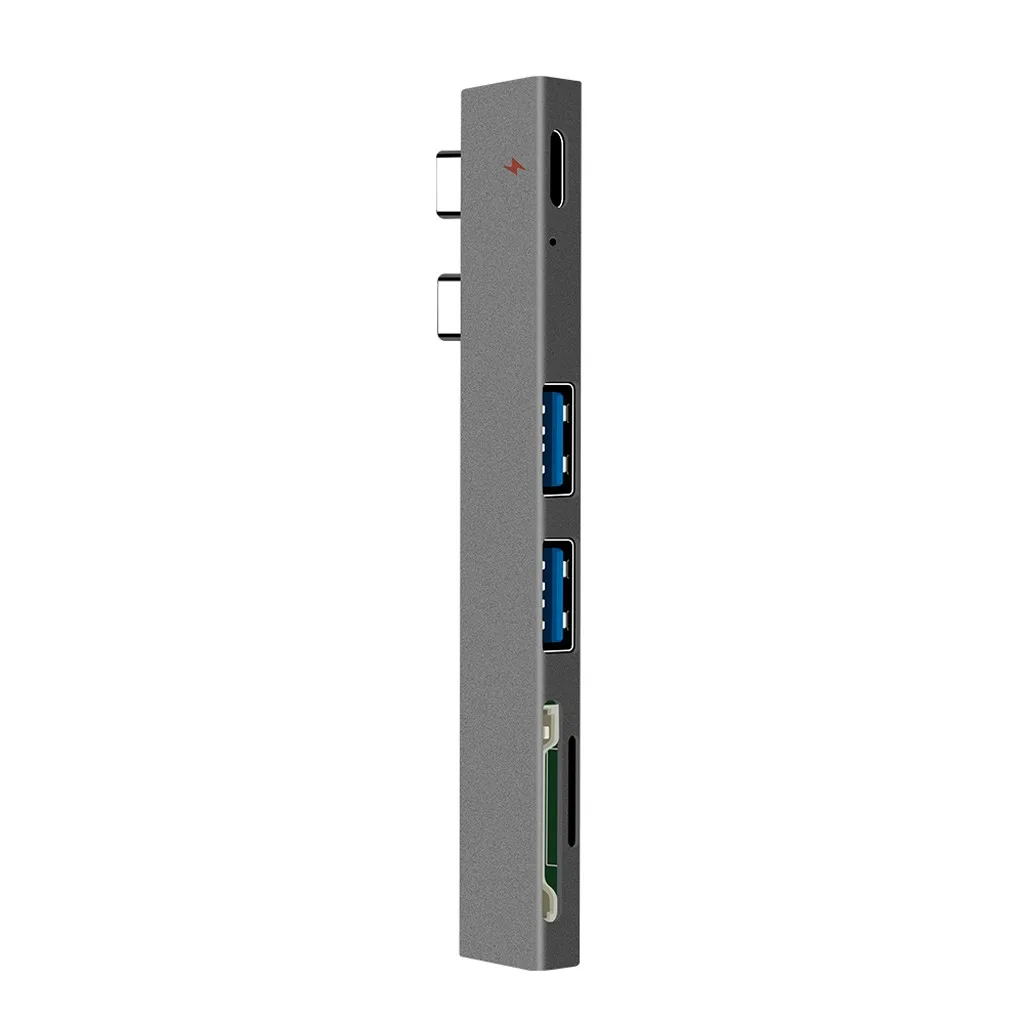 Usb адаптер Ouhaobin 5 в 1 док станция Type C с 2 портами USB 3 0 портом для tf карты SD ПК|USB-хабы| |