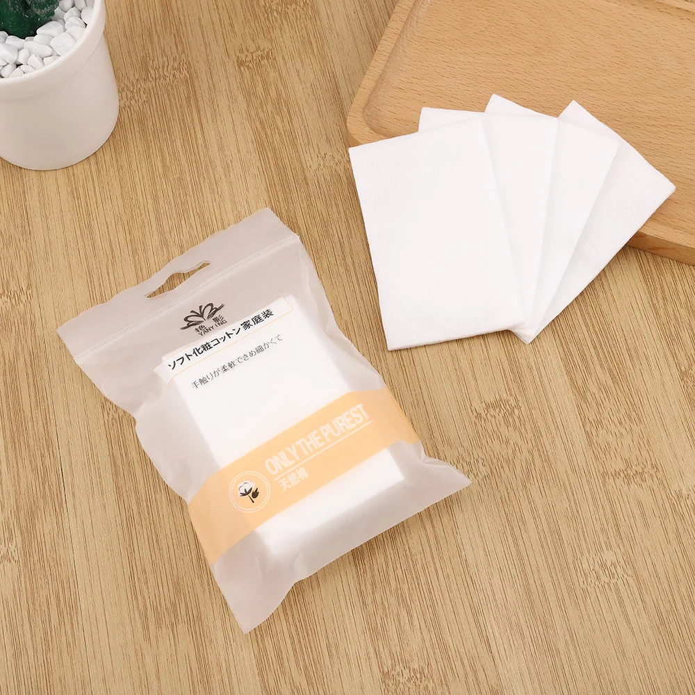 

90Pcs/Bag Disposable Non-Woven Fabric Makeup Wipes Softable Makeup Remover Pads Ultrathin Facial Cleansing Paper Beauty Tools