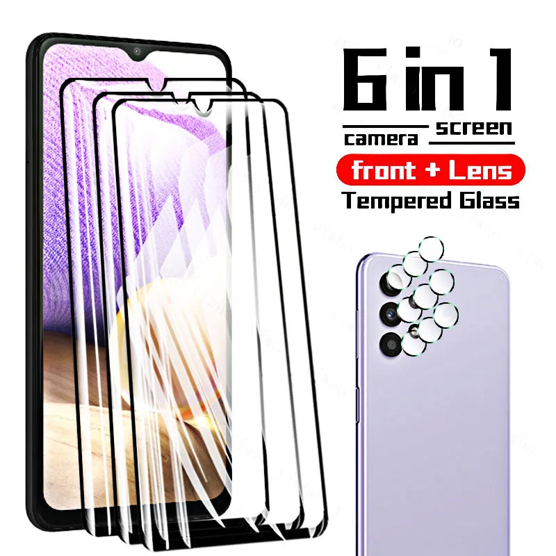 

Tempered Glass For Samsung Galaxy A32 5G Screen Protector Camera Lens Film For Samsung A 32 SM-A326B 6.5" Protective Glass