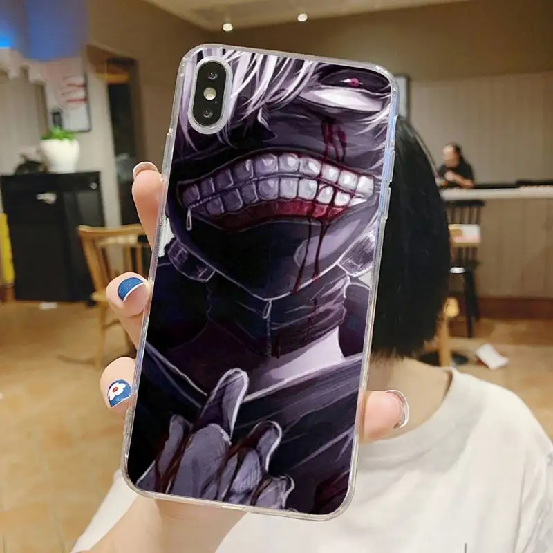 

Tokyo Ghouls japanese anime manga Phone Case Transparent soft For iphone 5 5s 5c se 6 6s 7 8 11 12 plus mini x xs xr pro max