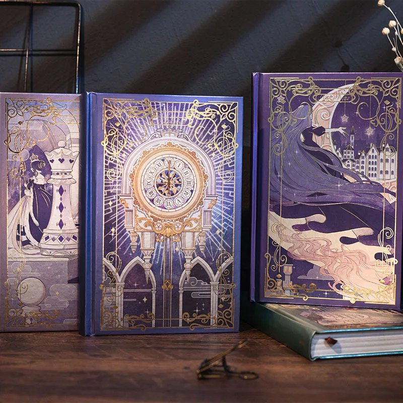 

Magic Notebook Creative Thick Book Retro Metal Sense Creative Stationery128 Pages Hand Ledger Illustration A5 Diary Gift Planner
